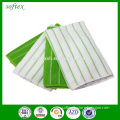 100% polyester microfiber stripe design kitchen tea towel